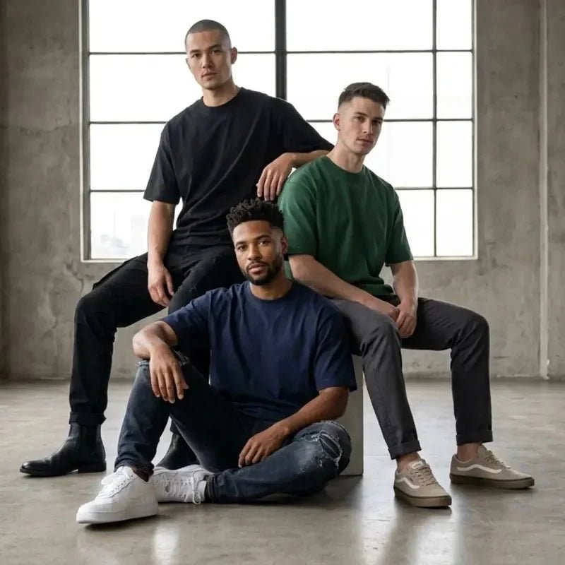 3 Premium Oversized Drop Shoulder T-Shirts - Swanah