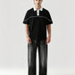 Monarch Polo — Black & White Contrast Collar - Swanah