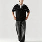 Monarch Polo — Black & White Contrast Collar - Swanah