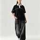 Monarch Polo — Black & White Contrast Collar - Swanah
