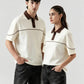 Monarch Polo — Ivory & Espresso Brown Contrast Collar - Swanah