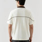 Monarch Polo — Ivory & Espresso Brown Contrast Collar - Swanah