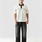 Monarch Polo — Ivory & Espresso Brown Contrast Collar - Swanah