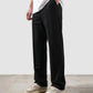 Premium Pure Cotton Baggy Black Trouser - Swanah