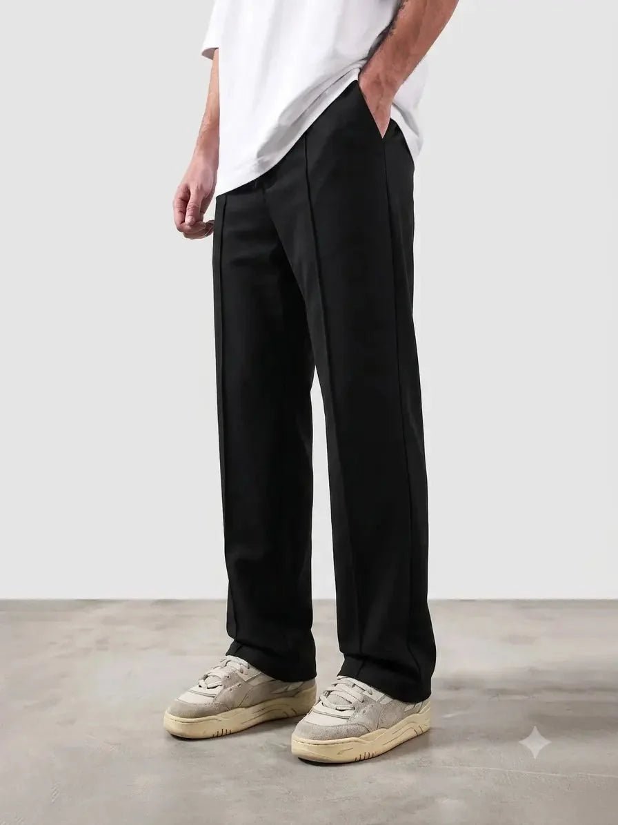 Premium Pure Cotton Baggy Black Trouser - Swanah