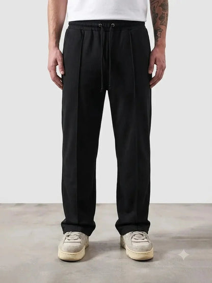 Premium Pure Cotton Baggy Black Trouser - Swanah