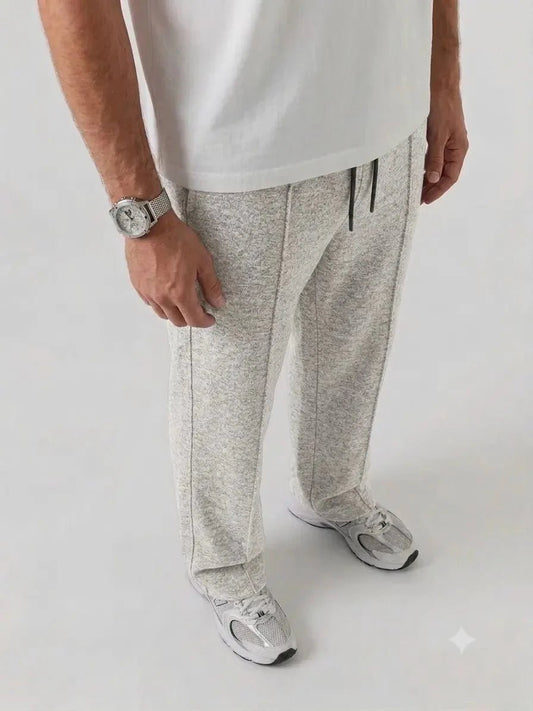 Premium Pure Cotton Baggy Heather Grey Trouser - Swanah