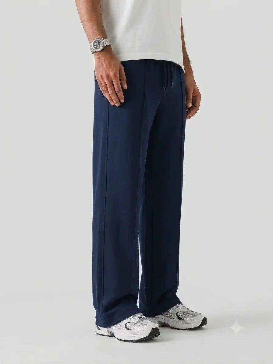 Premium Pure Cotton Baggy Navy-Blue Trouser - Swanah