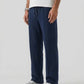 Premium Pure Cotton Baggy Navy-Blue Trouser - Swanah