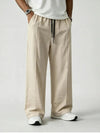Premium Pure Cotton Baggy Trouser Beige Color - Swanah