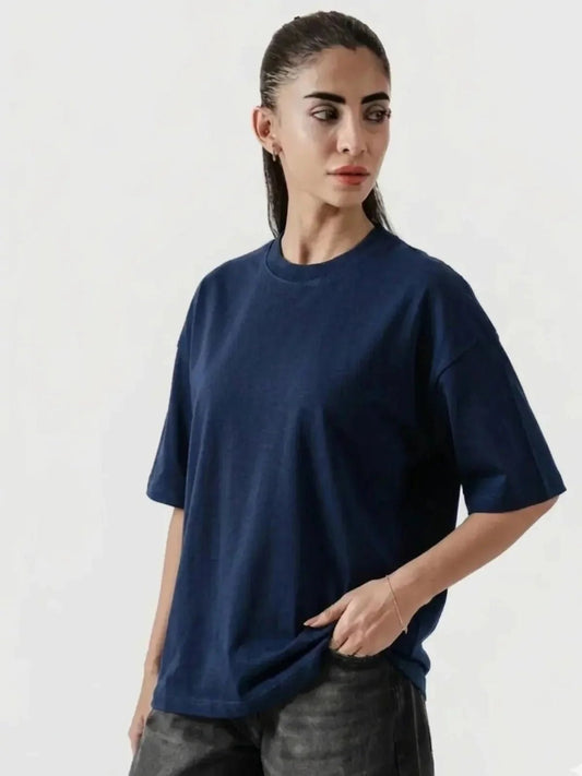Premium Pure Cotton Drop-Shoulder T-Shirt - Swanah