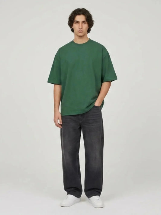 Premium Pure Cotton Drop-Shoulder T-Shirt - Swanah