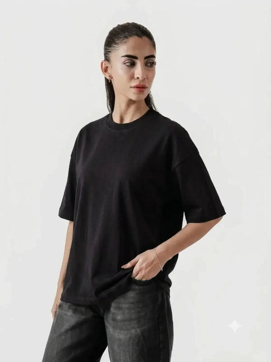 Premium Pure Cotton Drop-Shoulder T-Shirt - Swanah