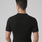 Swanah Men's Premium Textured Knit Polo Shirt - Black - Swanah