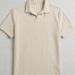 Swanah Men's Premium Textured Knit Polo Shirt - Cream Beige - Swanah