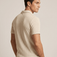 Swanah Men's Premium Textured Knit Polo Shirt - Cream Beige - Swanah