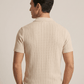 Swanah Men's Premium Textured Knit Polo Shirt - Cream Beige - Swanah