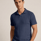 Swanah Men's Premium Textured Knit Polo Shirt - Navy Blue - Swanah