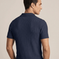 Swanah Men's Premium Textured Knit Polo Shirt - Navy Blue - Swanah