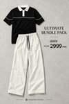 Ultimate Bundle Pack | Black Polo & Wide-Leg Trousers | Swanah - Swanah